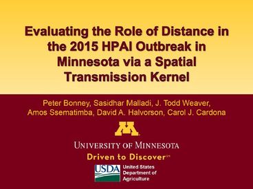 Evaluating the Role of Distance in the 2015 HPAI Outbreak in Minnesota via a Spatial Transmission Kernel