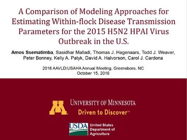 A Comparison of Modeling Approaches for Estimating Within-Flock Disease Transmission Parameters for the 2015 H5N2 HPAI Virus Outbreak in the U.S.